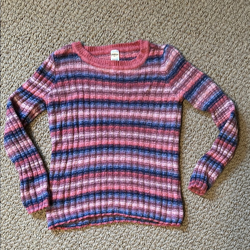 OshKosh B'gosh Striped Crew Neck Sweater in Pink and Blue